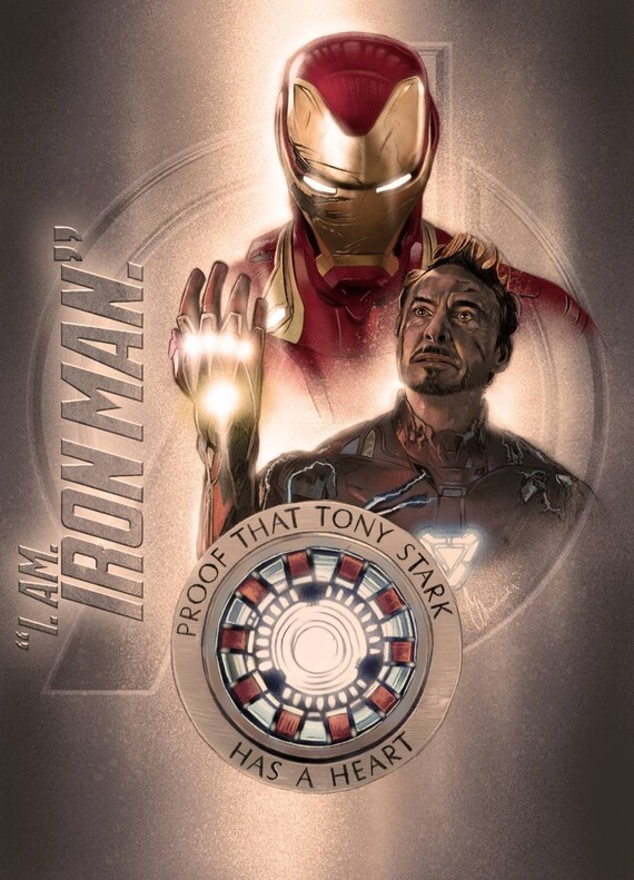 I Am Iron Man Avengers Art Print Etsy