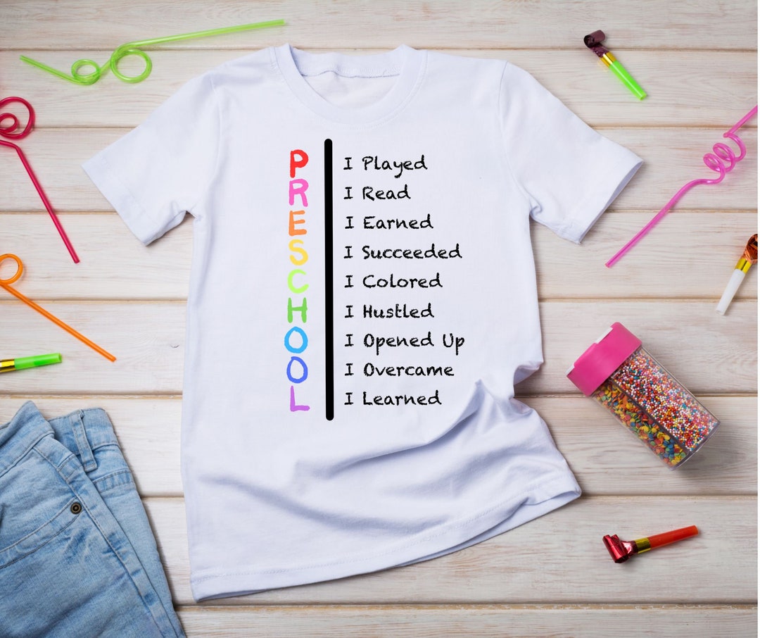 PRESCHOOL Acronym PNG Pre School Shirt Hand Lettering Etsy