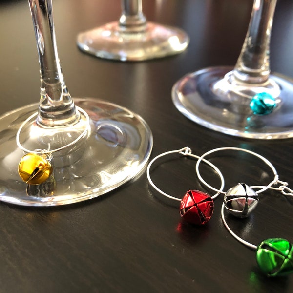 Jingle Bell Wine Glass Charms