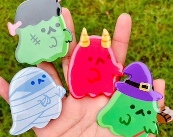 Cute Halloween Themed Character Phone Foldable Stand Griptok for the Back of Phone Topper/Cap - 4 NEW STYLES!
