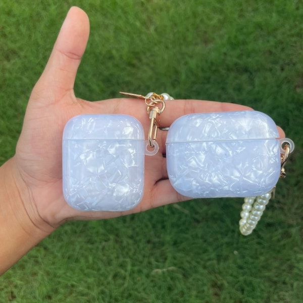 3 New Styles of Luxury Shimmery Pearl AirPods Cases with Pearl Wrist chain | Cute & Elegant AirPod case | AirPods 1/2 Or AirPods Pro