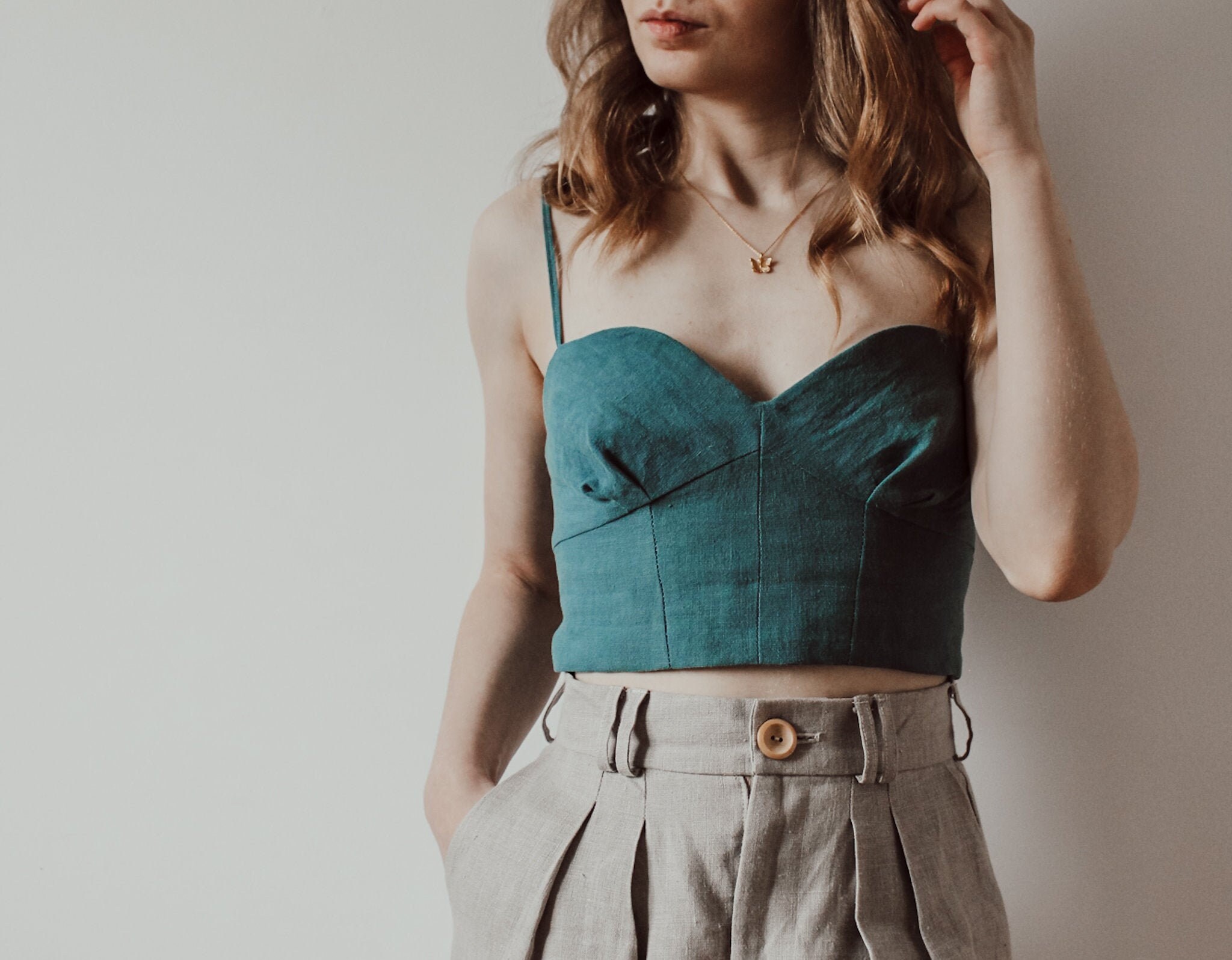 Linen corset top Clearance