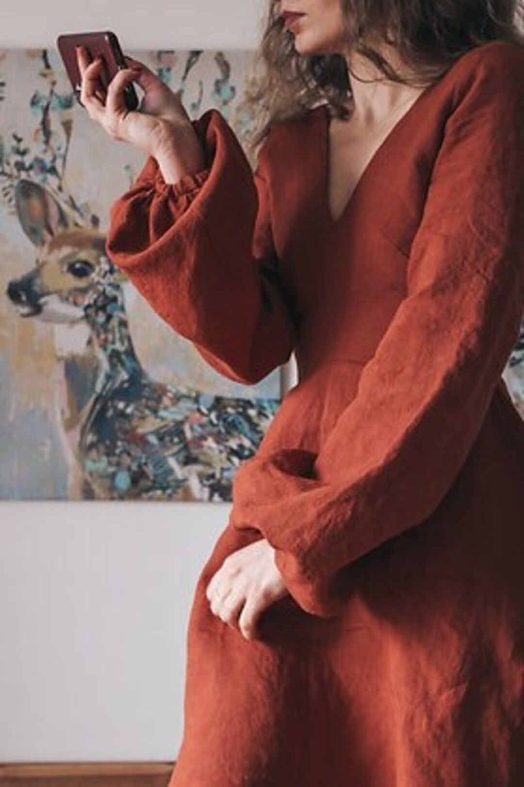 Hand made linen dress