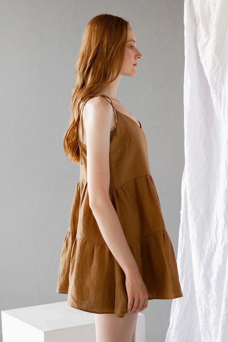 Mini-robe en lin à bretelles NAOMI image 4