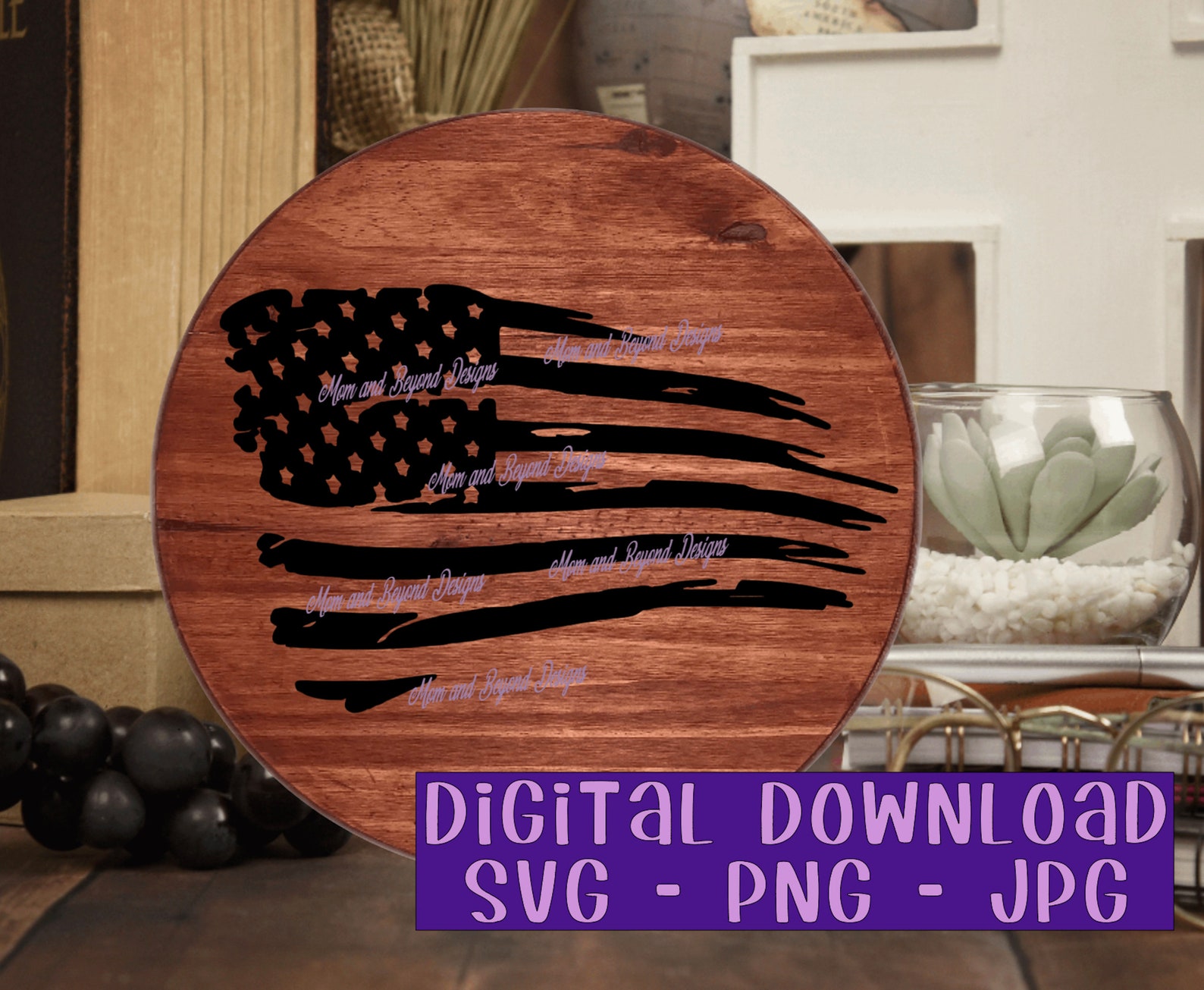 Tattered American Flag SVG PNG JPEG jpg / Distressed waving | Etsy