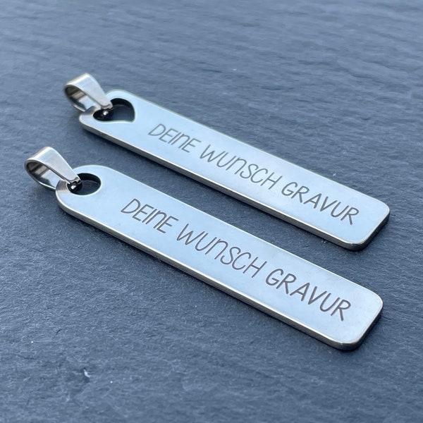 Schlüsselanhänger Personalisiert Gravur Metal Edelstahl Namen Pärchen Kette Anhänger ID Paare