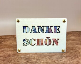 Wooden money gift - Money gift card | Thank you - for mom, dad, grandpa, grandma, brother, sister