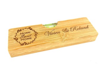 Bottle opener with spirit level and desired text | Christmas Father's Day Birthday Craftsman | 1103