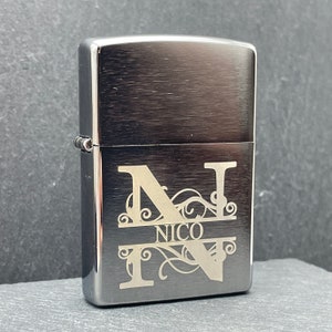 Zippo mit Gravur Personalisert Monogramm Geschenk Geschenkidee Männer