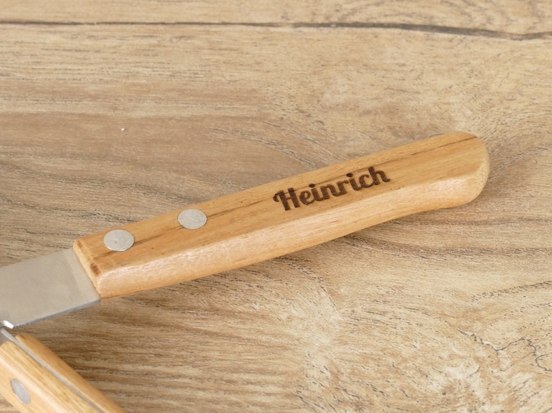 Personalisiertes Messer mit Gravur Geschenk für Opa Oma Papa Mama Vater Mutter Patenonkel Patentante Onkel Tante Weihnachtsgeschenk Brötchen afbeelding 9