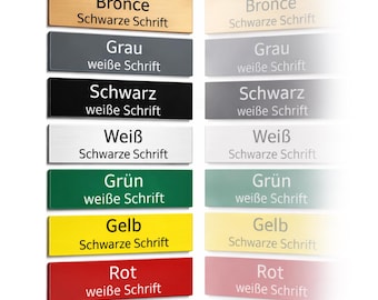 Briefkastenschild Namensschild Klingelschild Türschild - selbstklebend - wetterfest - viele Farben & Größen