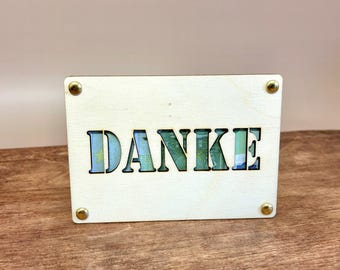 Wooden money gift - Money gift card | THANK YOU