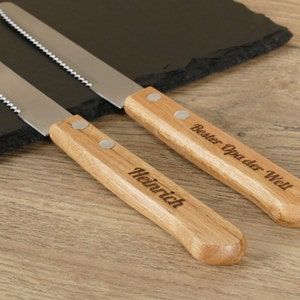 Personalisiertes Messer mit Gravur Geschenk für Opa Oma Papa Mama Vater Mutter Patenonkel Patentante Onkel Tante Weihnachtsgeschenk Brötchen afbeelding 3