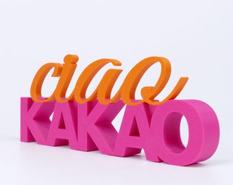 Ciao KAKAO 3D Lettering Decorative Stand | Modern Home Decor | Various Colors | Gift Idea | Freestanding | Valentine's Day