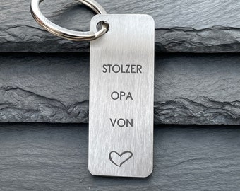 Stolzer Opa von ... Schlüsselanhänger personalisiert mit Gravur