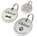 Dog tag with engraving Personalized with name, motifs, telephone number and address | Made of stainless steel in 2 sizes for dogs, cats and puppies product logo