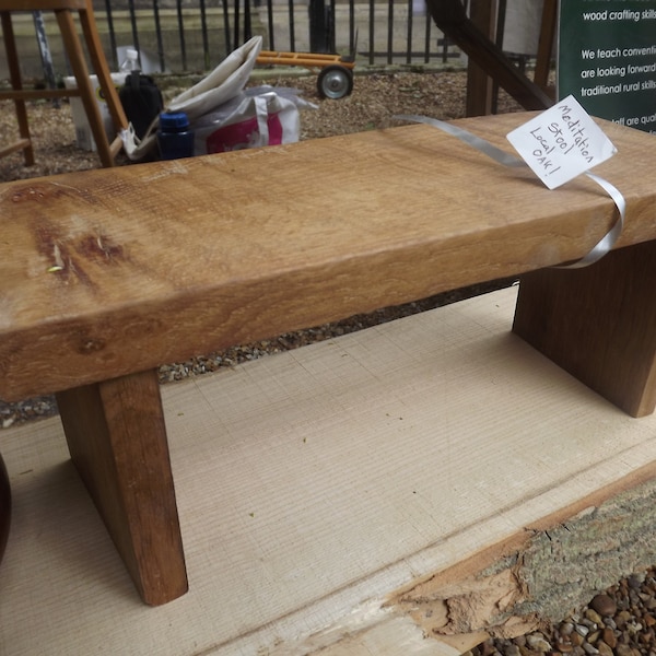 oak meditation stool made from sustainable timber