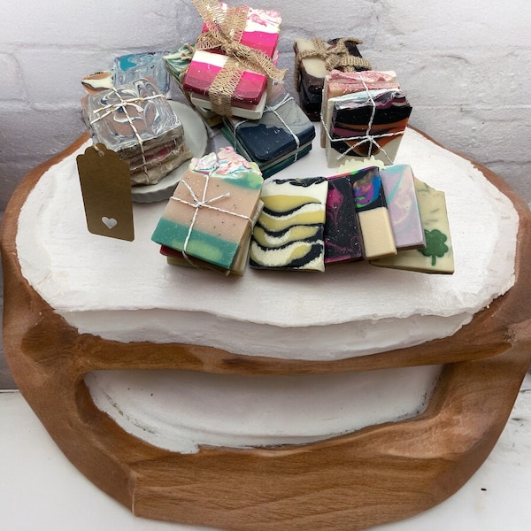 Soap Bundle Multi-Pack| 8+ oz Soap Slice Stacks, Variety Scented Soap Ends, Mixed Samples, Luxury Soap Gift Collection Set, Soap Lovers Gift