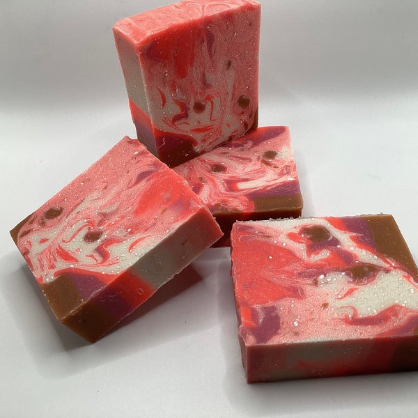 Lava Lamp Soap-Groovy Retro Inspired Artisan Soap, Spicy Citrus Fruit Scented Body Wash, Free Spirited + Eclectic Design, Boho Chic Gift