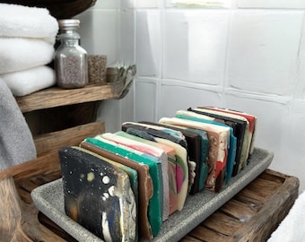 Soap Smorgasbord Bundle-Mixed Soap Slice Stacks, Variety Scented Soap Ends, Mixed Samples, Luxury Soap Gift Collection Set, Soap Lovers Gift