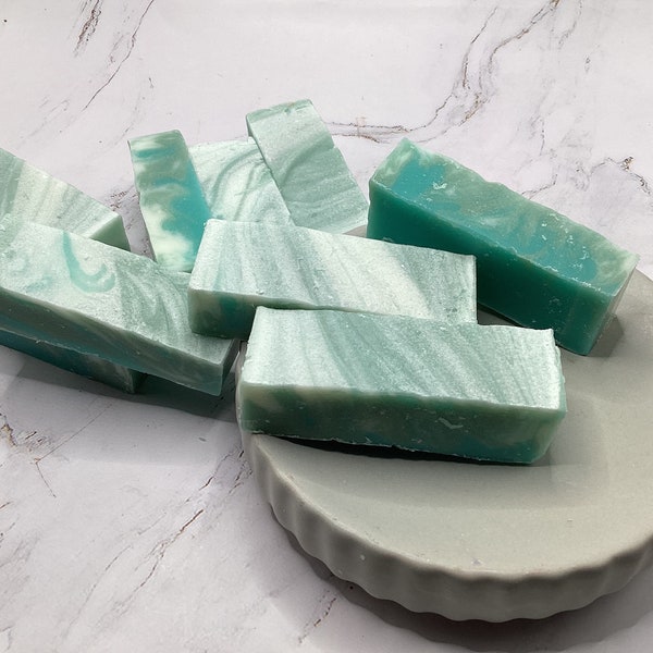 Rosemary Mint Soap Samples-Natural Soap, Homemade Soap, Rosemary & Mint scent, Cold Process Soap| Soap Sample