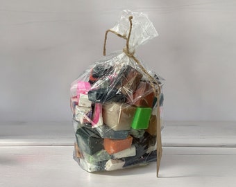 Soap Bark Mixed Bag-1 Lb Variety Soap Chunks, Sampler Treat Gift Bag, Party Favors, Trial Sized, Mini Soaps, Bulk Solid Soaps, Bargain