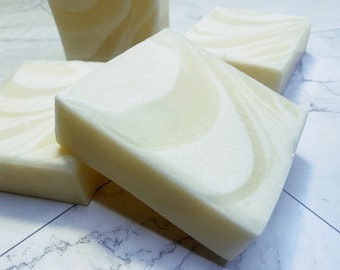 Witte gewervelde ongeparfumeerde zeep-handgemaakte volledig natuurlijke zeep, reinigingsstaafje gevoelige huid, gezichtswas, bedankje, cadeau voor alle huidtypes