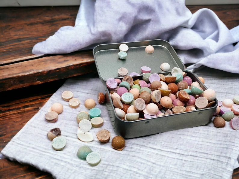 Single Use Soap Beads-Organic Soaps, Tiny Soaps, Soap Sample Buttons, Single Use Scented travel soaps, Gym Soap, Zero Waste, Soap Tin or Bag image 10