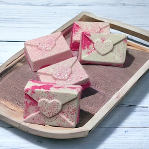 Bomba de banho Love Letter - Grande bomba de banho com aroma de algodão doce efervescente, bomba de banho espumante inspirada em romance, banho de imersão espumante, trufa de banho feminina