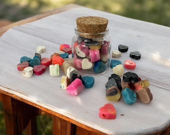 Single Use Soap Hearts-Valentine's Day Soap, Heart Themed Pocket Soaps, Travel + Work, Micro-Hearts, Tiny Token Of Affection, With Jar, Cute