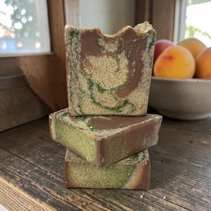 Peach N Quiet Soap Bars-Juicy Peach Scented Bar Soaps, Southern Gift Idea, Summer Gift Baskets, Cottage Core, Georgia Natives, Gardening