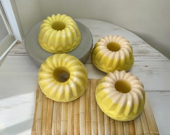 Lemon Pound Cake Soap-Homemade Soap, Dessert Scented Soap, Bold Lemon Soap, Hand and body bar, Natural Soap Bar, Ready to ship
