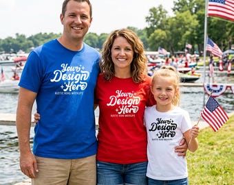 Family Fourth of July T-Shirt Mockup, 4th of July Shirt Mockup, Toddler Shirt Mockup