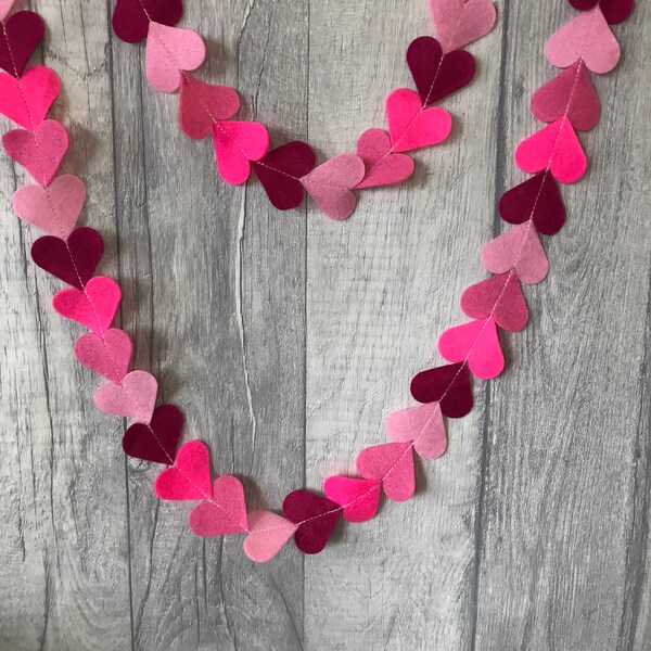 Felt Heart Garland Etsy UK