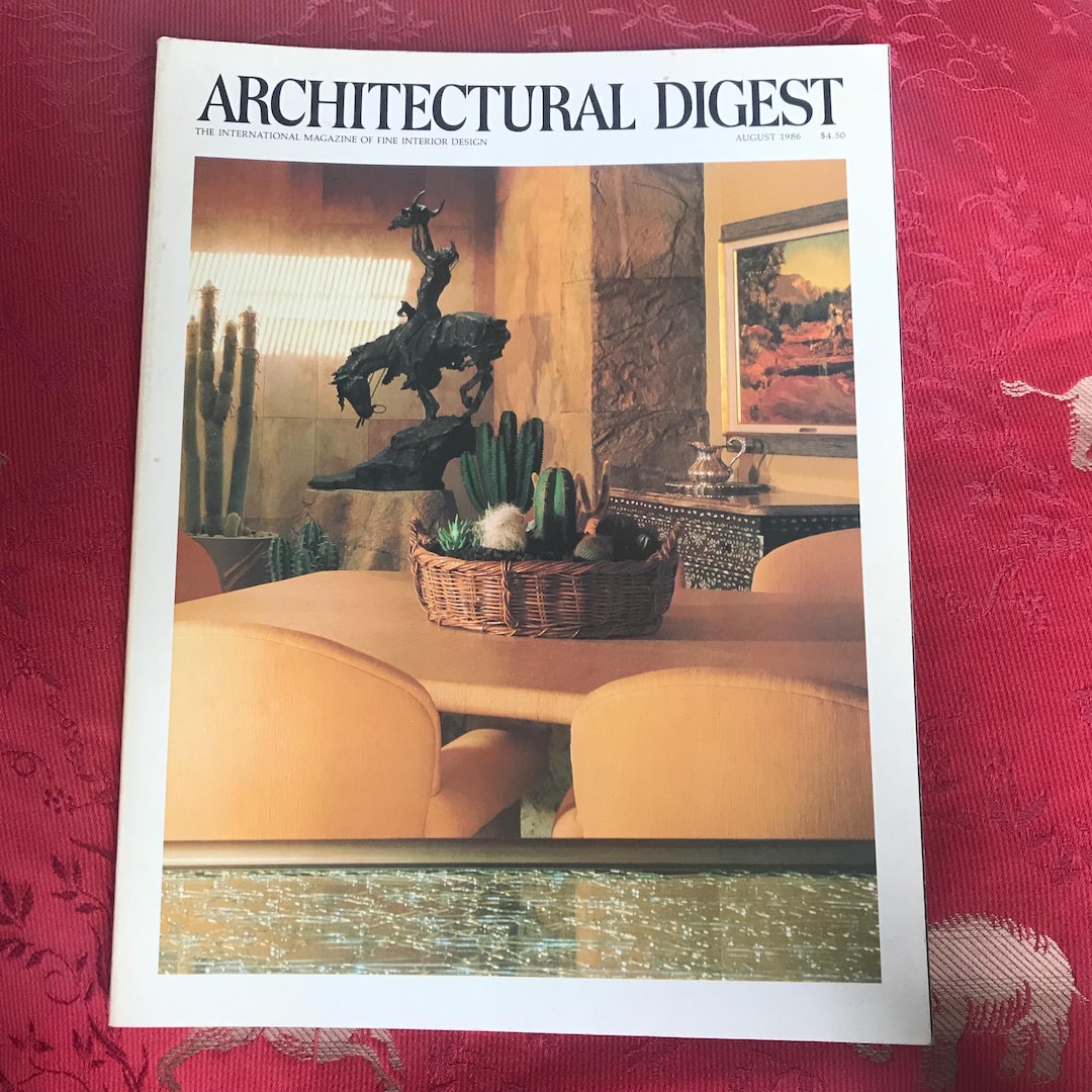 Vintage Architectural Digest - August 1986 - Classic Paige Rense Editor ...