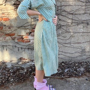 1920s shirt dress A Vintage 1920s White Cotton Shirt Dress