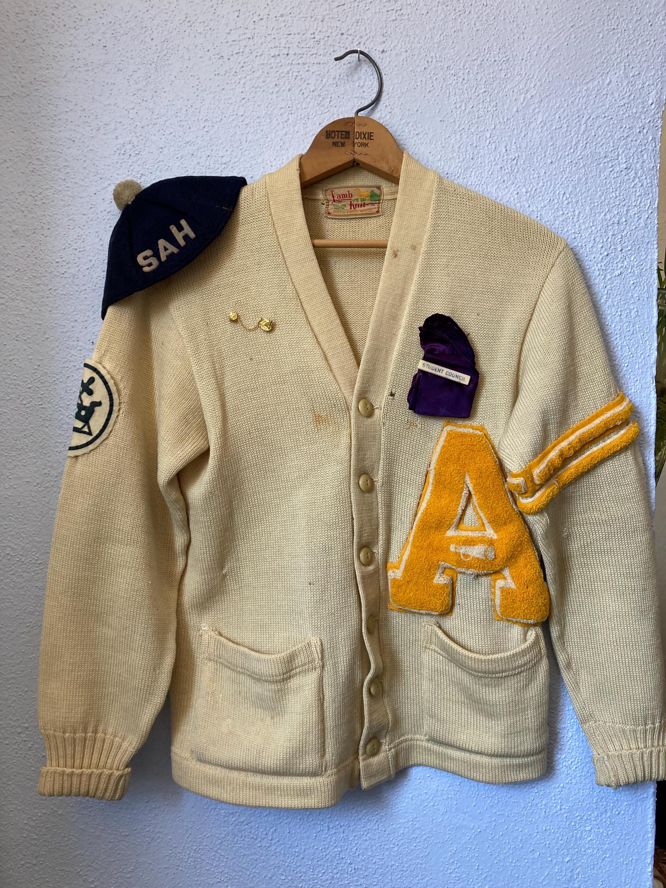 50s Letter Sweater - Etsy