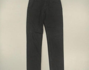 Gianfranco Ferre Black Jeans: 90s High Waist Straight Leg Denim (28/34 Tall) Pants Small Vintage Designer Size 4