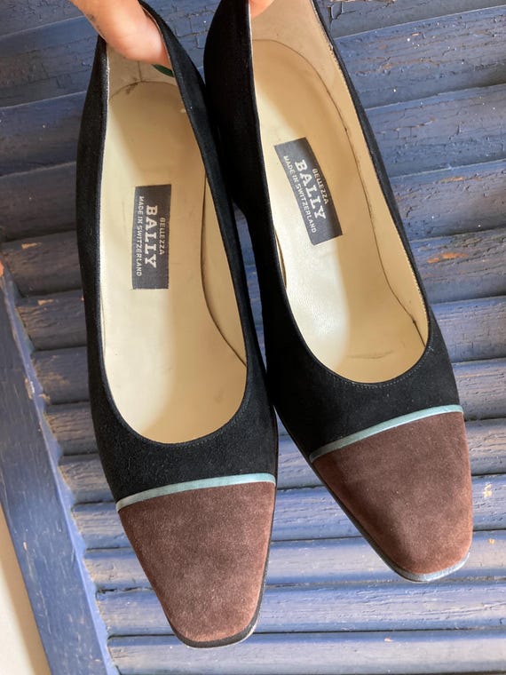 Vintage Bally Suede Shoes - Pumps Spectator Brogues - Size 6  display picture 1