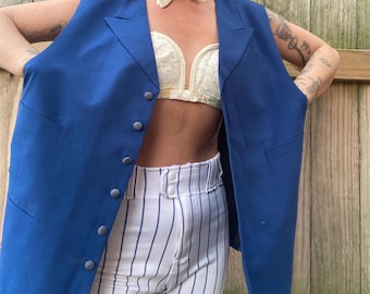 Vintage Versace vest. Silk Blend.  men's women's L XL. Authentic designer top dress Suit Waistcoat - three piece Gianni