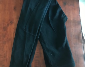 Vintage 80s 90s Limited Jodhpurs Leggings - Equestrian Stretch Pants - Size M- Original Limited Made in Italy - Equestrian Black Pants