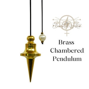 PENDULUM- BRASS CHAMBERED- Magic Ritual- Divination Tool- Dousing Pendulum- Energy Clearing- Energy Healing-Magic Spell-Gift for Friend