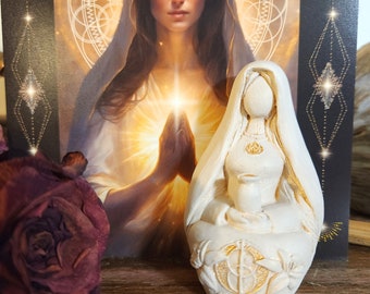 Mary Magdalene Sandstone Statue- Mother Goddess Statue - High Priestess -Divine Mother Goddess Energy-Divine Feminine-Altar Decoration -Gift