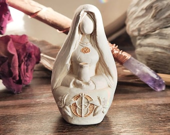 Mary Magdalene Sandstone Statue- Mother Goddess Statue - High Priestess -Divine Mother Goddess Energy-Divine Feminine-Altar Decoration -Gift