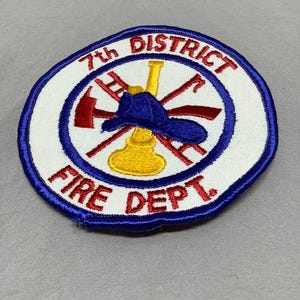 7th District Fire Department Patch - New Old Stock