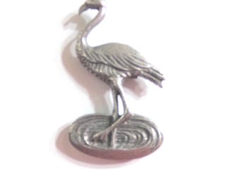 Pewter Flamingo Refrigerator Magnet