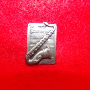 Saxophone Pewter Refrigerator Magnet