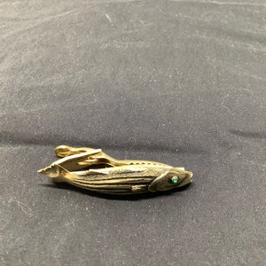 Gold Tone Fish Tie Clip