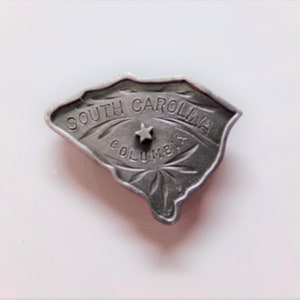 Pewter State of South Carolina Refrigerator Magnet