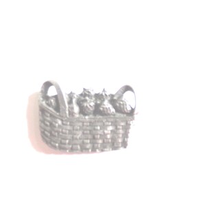 Pewter Basket of Strawberries Refrigerator Magnet
